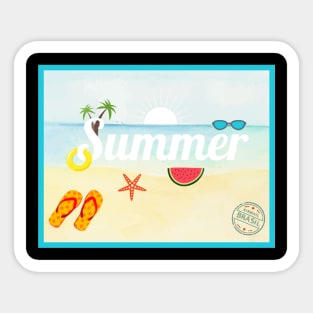 Summer Time In Brazil Sticker